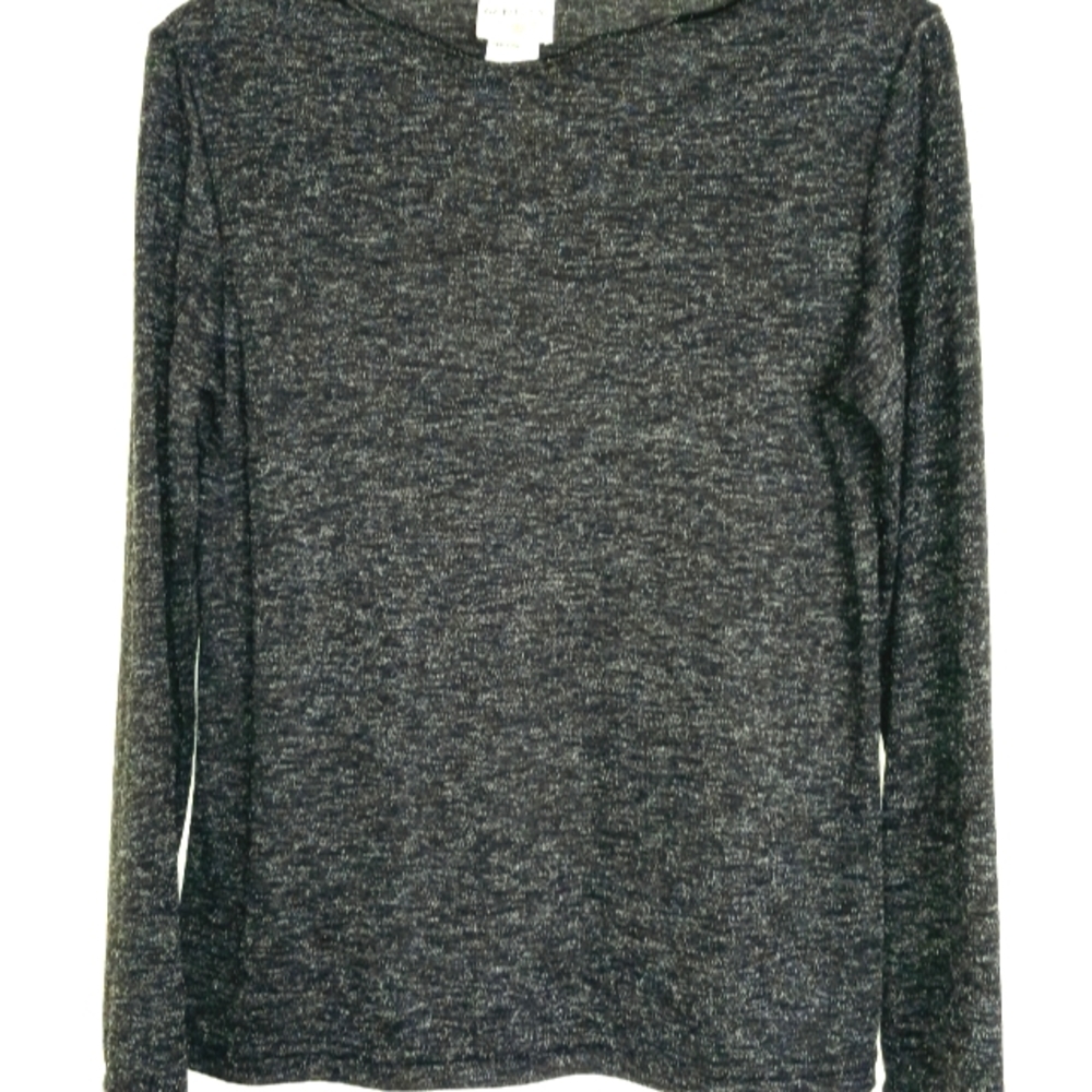 Bentley size small boat neck dark gray long sleeve lightweight sweater N…